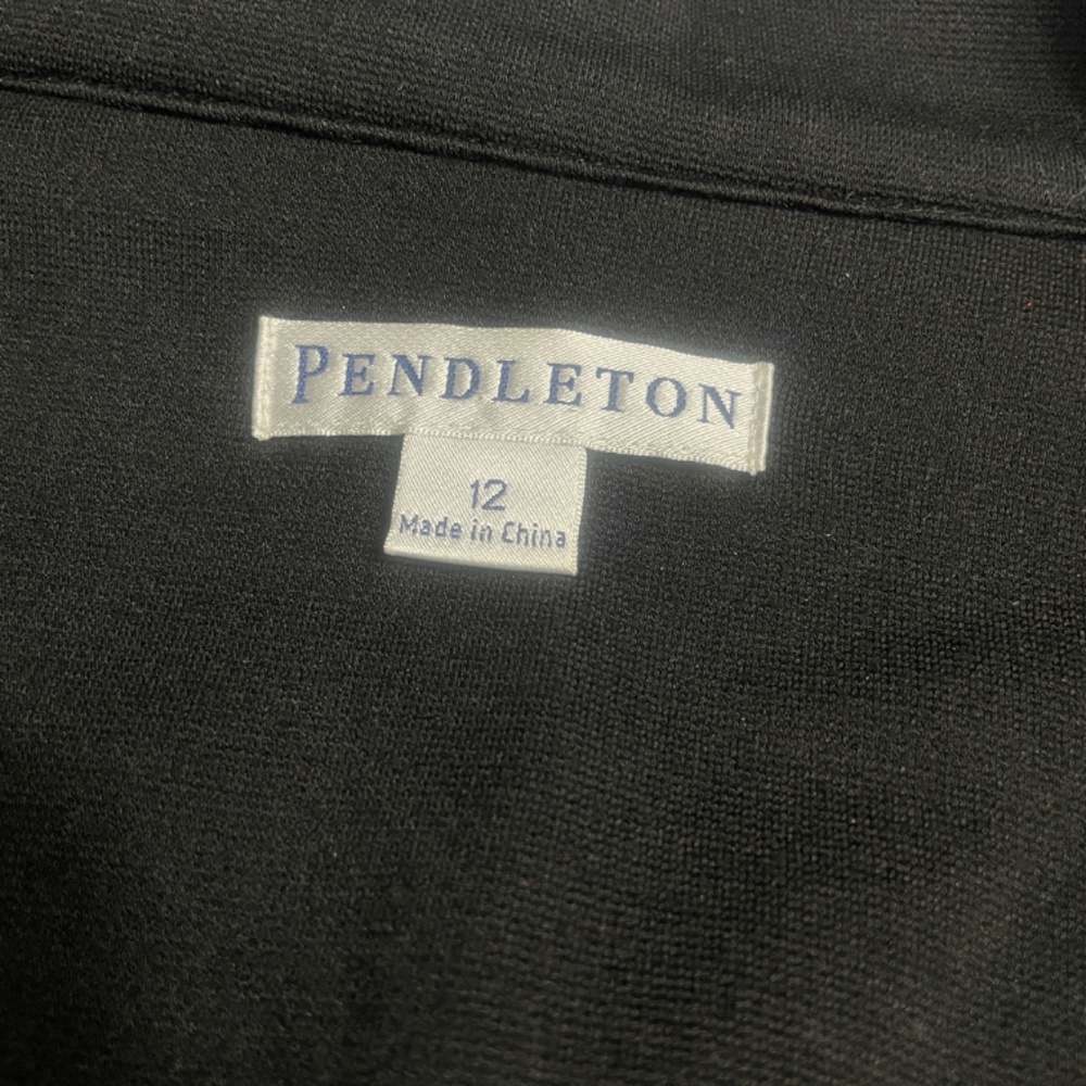 Pendleton 2 Black Collard Jacket Button Up Pocket… - image 2